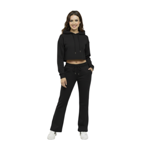 SKM Ladies Crop Hoodies Suits