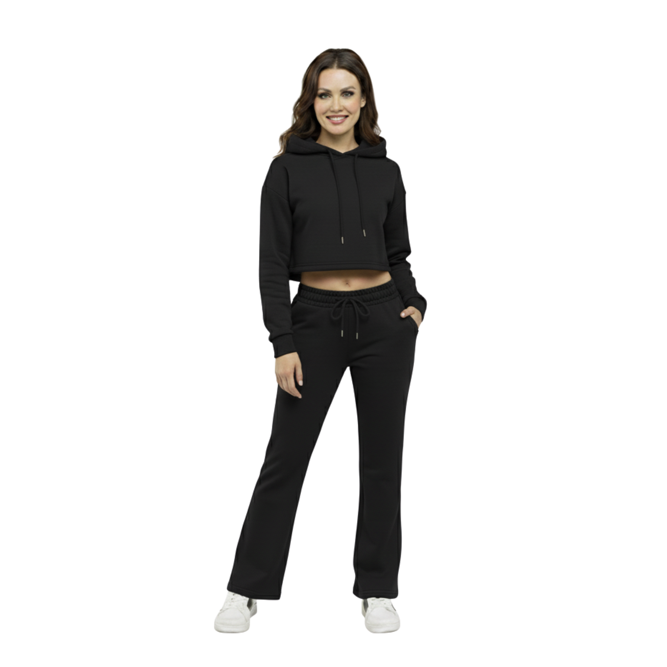 SKM Ladies Crop Hoodies Suits