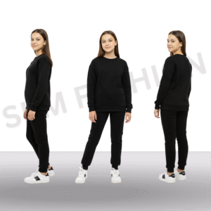 SKM Girls crewneck tracksuit set