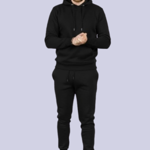 SKM Men's Plain Pullover Hoodie tracksuit set