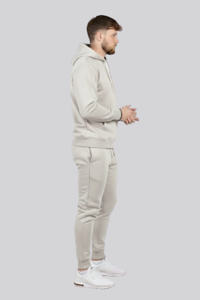 SKM Men's Plain Pullover Hoodie tracksuit set - Image 3
