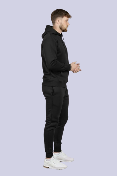 SKM Men's Plain Pullover Hoodie tracksuit set - Image 6