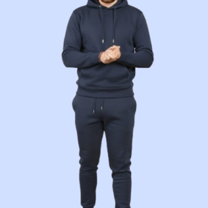 SKM Men's Plain Pullover Hoodie tracksuit set